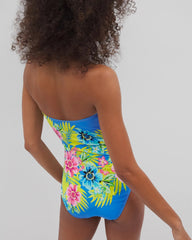 MULTI - Let's Get Away Shirred Bandeau One Piece | Soma