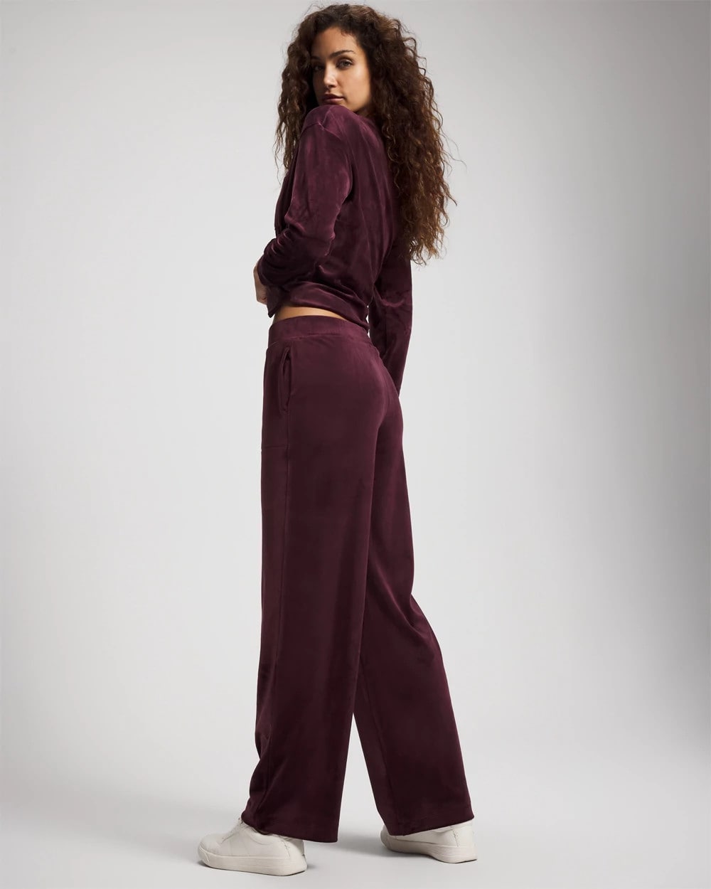 MERLOT - Velour Straight Leg Pants | Soma