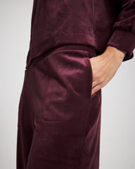 MERLOT - Velour Straight Leg Pants | Soma