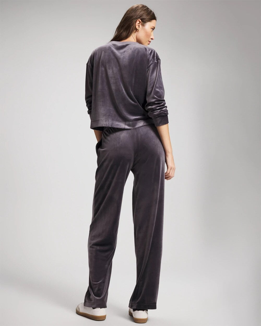 GRAY INK - Velour Straight Leg Pants | Soma