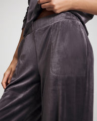 GRAY INK - Velour Straight Leg Pants | Soma