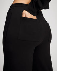BLACK - Ultrasoft Fleece Straight Leg Pant | Soma