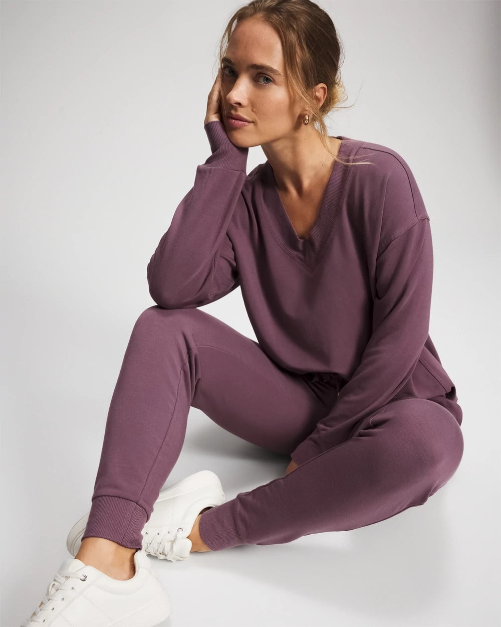 PURPLE FLINT - Ultrasoft Fleece Joggers | Soma