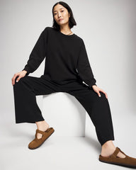 BLACK - Modern Modal Straight Leg Pant | Soma