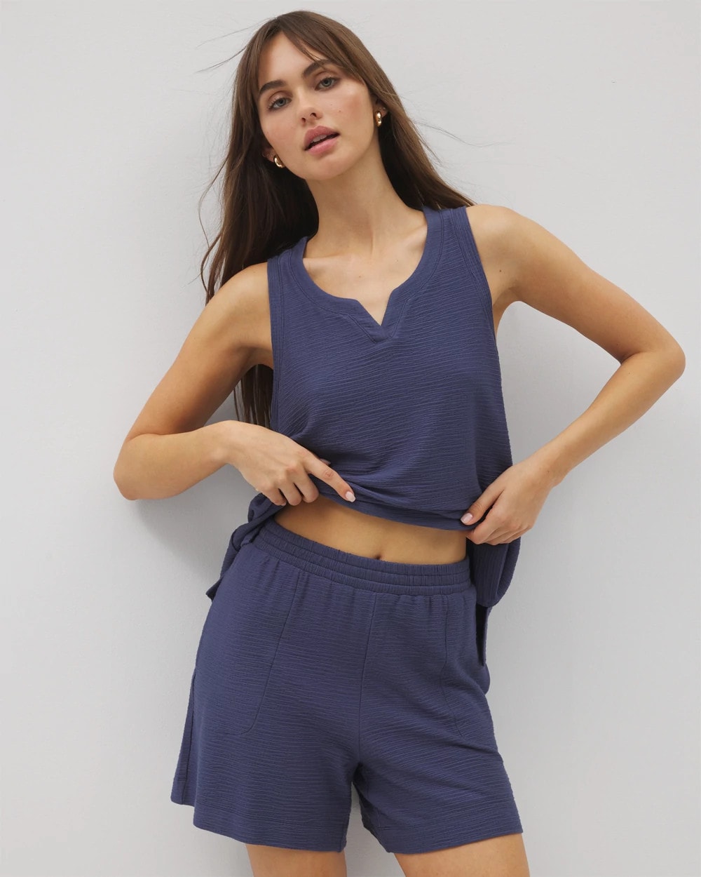 LUNAR TIDE - Crinkle Knit 5 Inch Short | Soma
