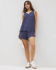 LUNAR TIDE - Crinkle Knit 5 Inch Short | Soma