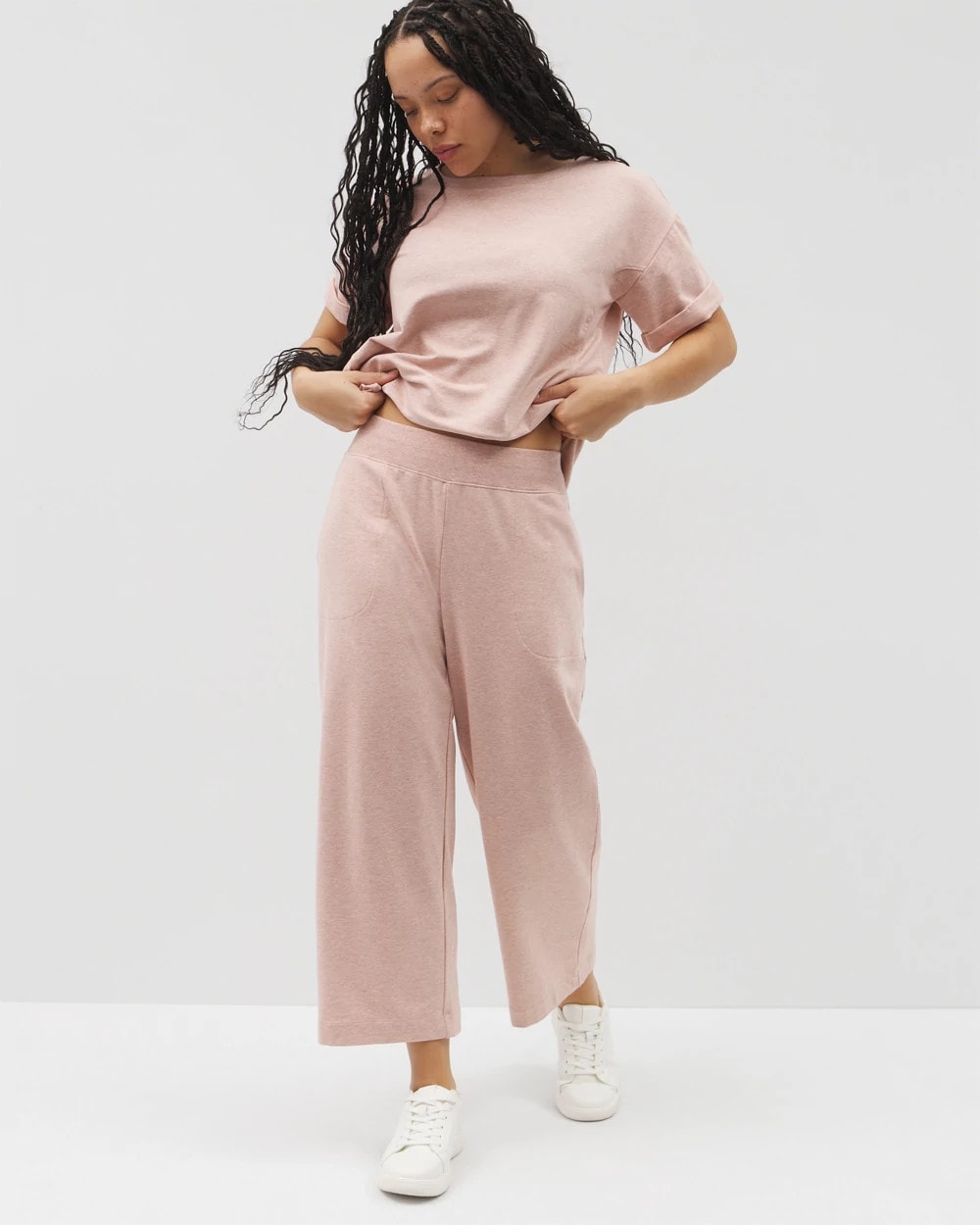 HEATHER CLAY - Wide Leg Crop Pant | Soma