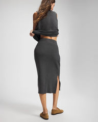 HEATHER QUARTZ - Premier Knit Sweater Midi Skirt | Soma