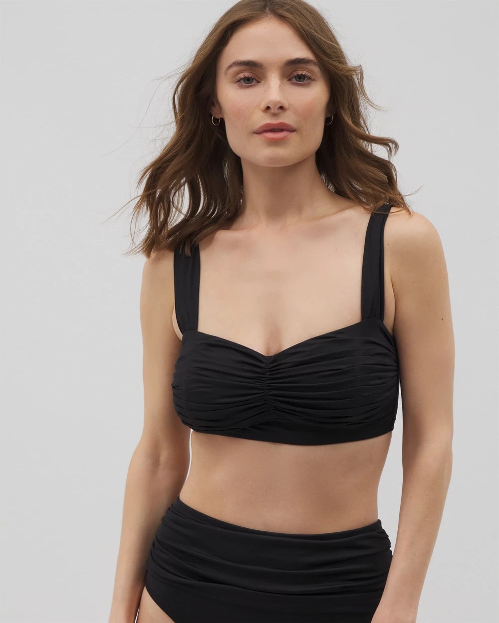 BLACK - Soma Swim Ruched Bikini Top | Soma