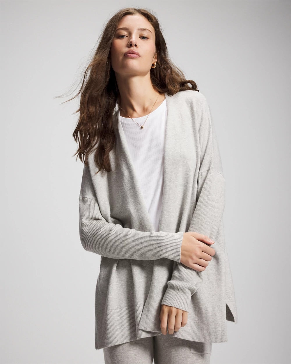 HEATHER STONE - Premier Knit Sweater Wrap | Soma