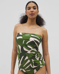 TROPICAL BREEZE MID PALM - Soma Swim Bandeau Tankini Top | Soma