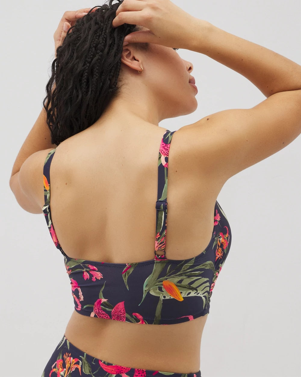 LE TIGRE TROPICAL NAVY - Soma Swim V-Wire Cropped Bikini Top | Soma