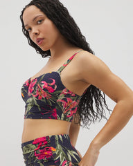 LE TIGRE TROPICAL NAVY - Soma Swim V-Wire Cropped Bikini Top | Soma