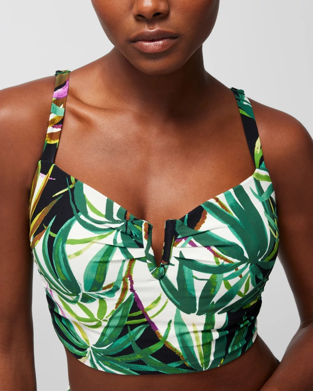 BUNGALOW PALMS MINI IVORY - V-Wire Cropped Bikini Top | Soma