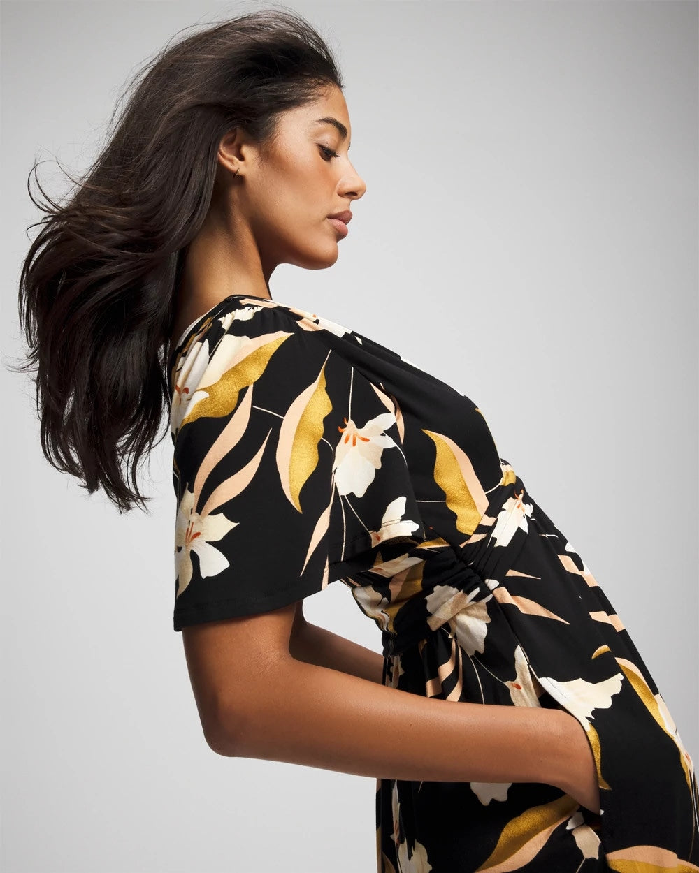 MYSTIC BLOOMS DRAMA BLACK - Pamilla Midi Bra Dress | Soma