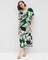 INKY LEAVES GRAND COCONUT - Pamilla Midi Bra Dress | Soma