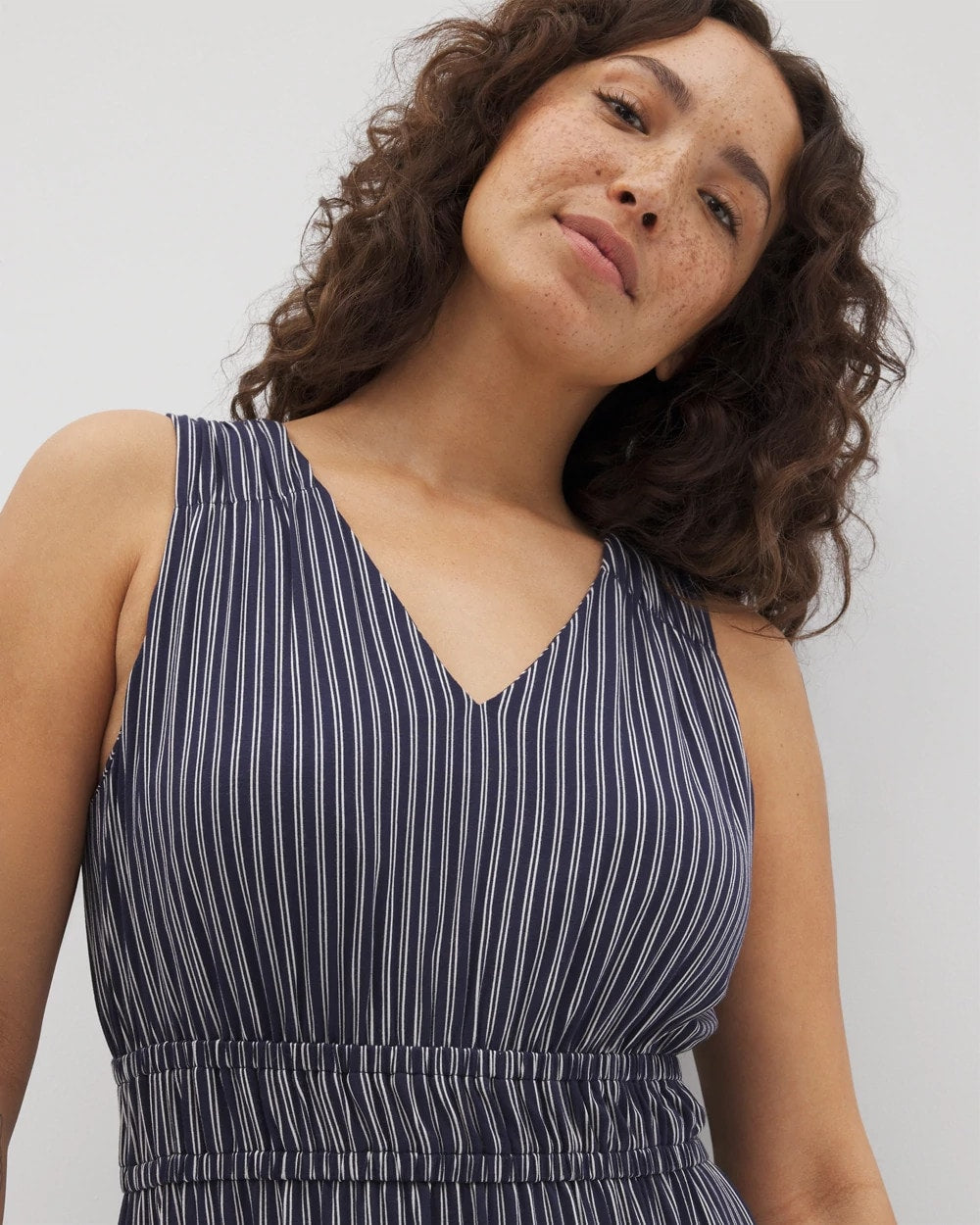 DESTIN STRIPE NAVY - Riviera Surplice Maxi Bra Dress | Soma