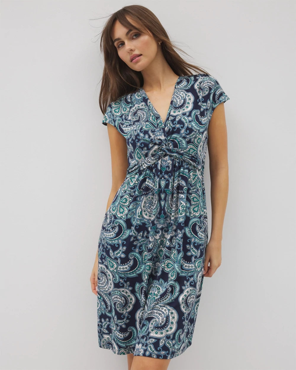 SHOW OFF PAISLEY NAVY - Twist Short Bra Dress | Soma