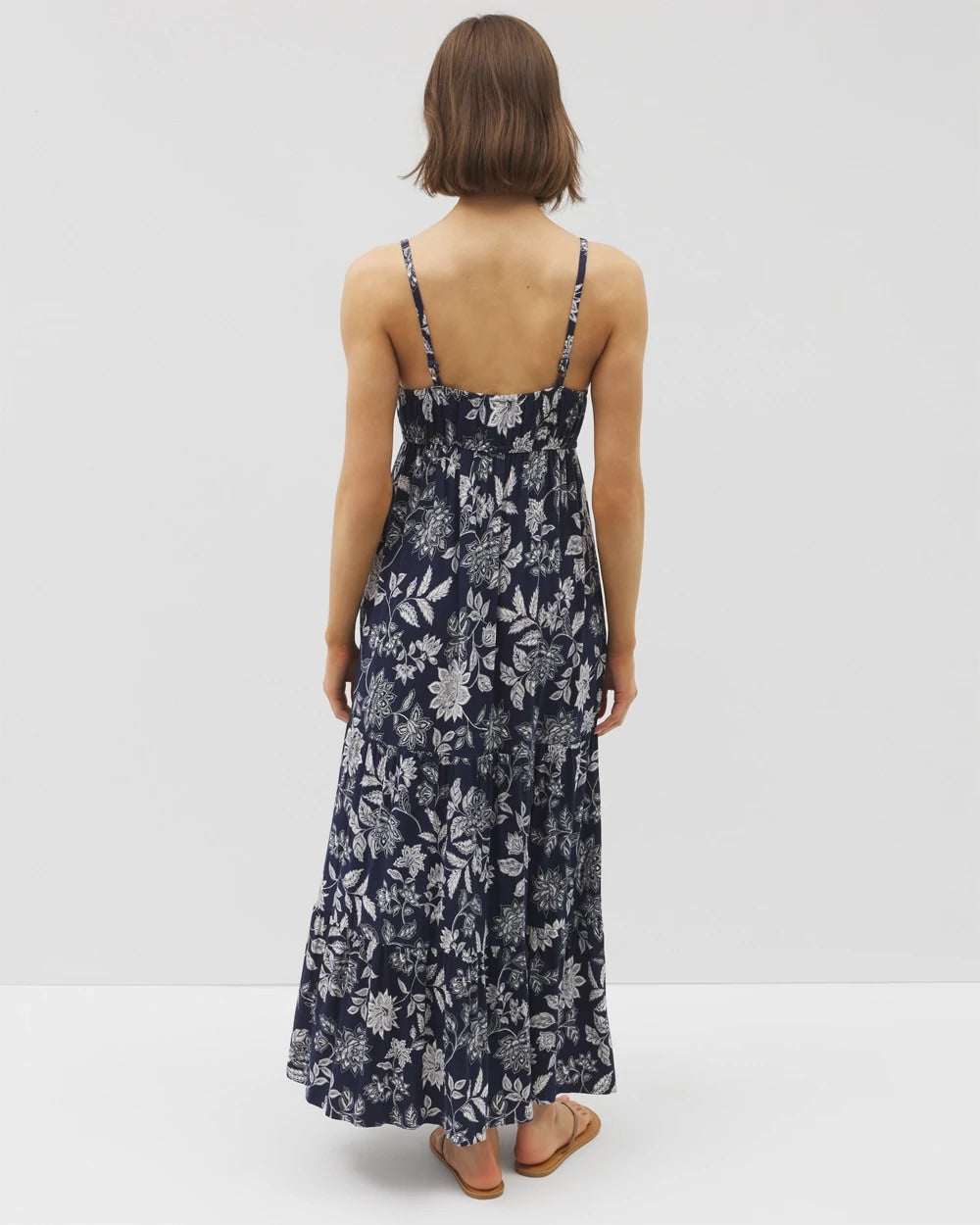 MEANDERING GARDEN A NAVY - Rio Maxi Bra Dress | Soma