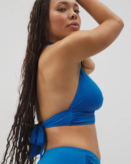 BLUE SPLASH - Shirred Halterkini Top | Soma