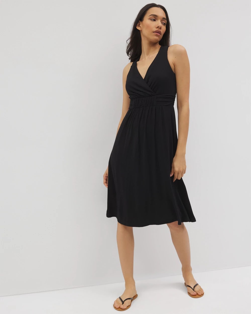 BLACK - Cross Back Strap Bra Dress | Soma
