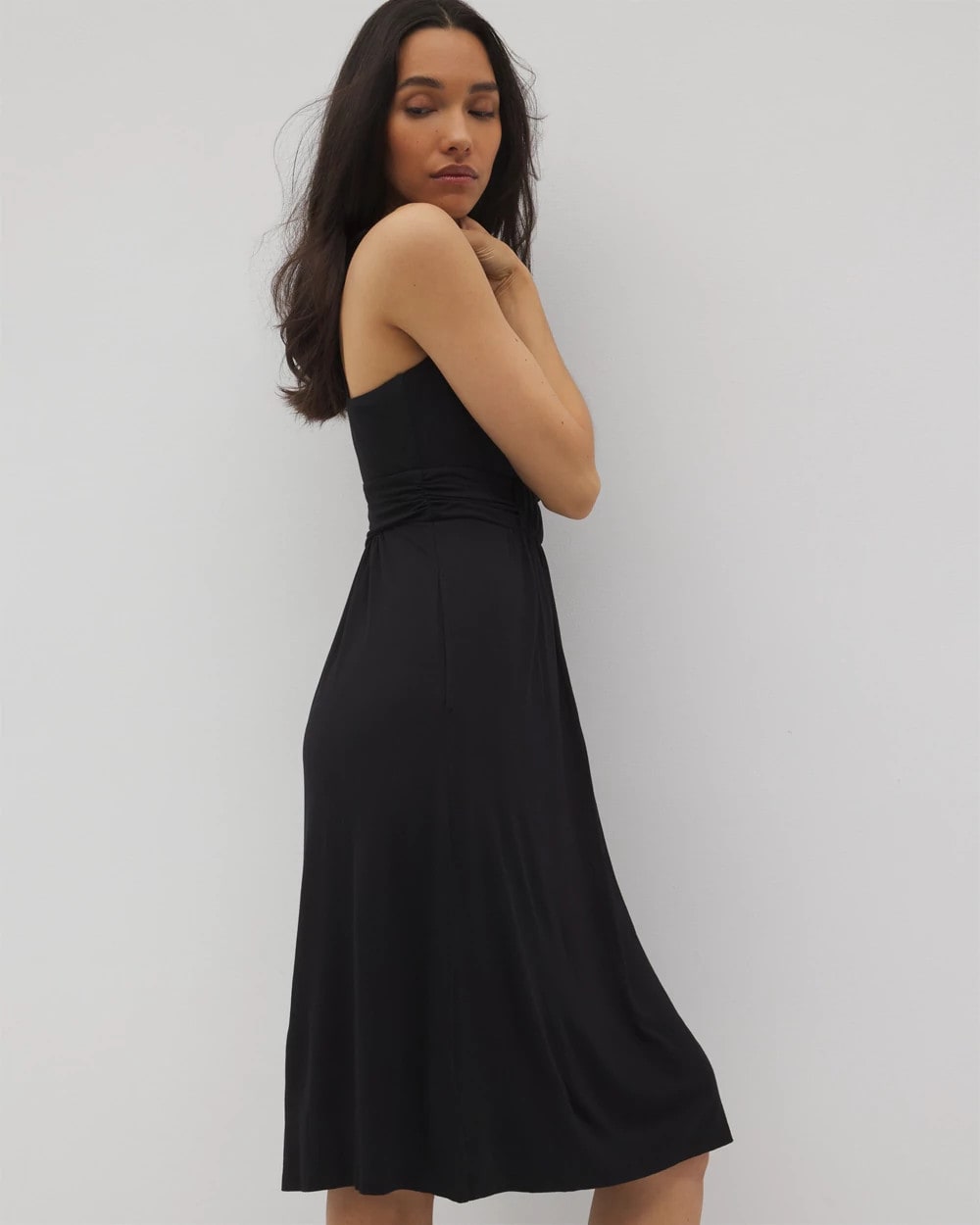 BLACK - Cross Back Strap Bra Dress | Soma