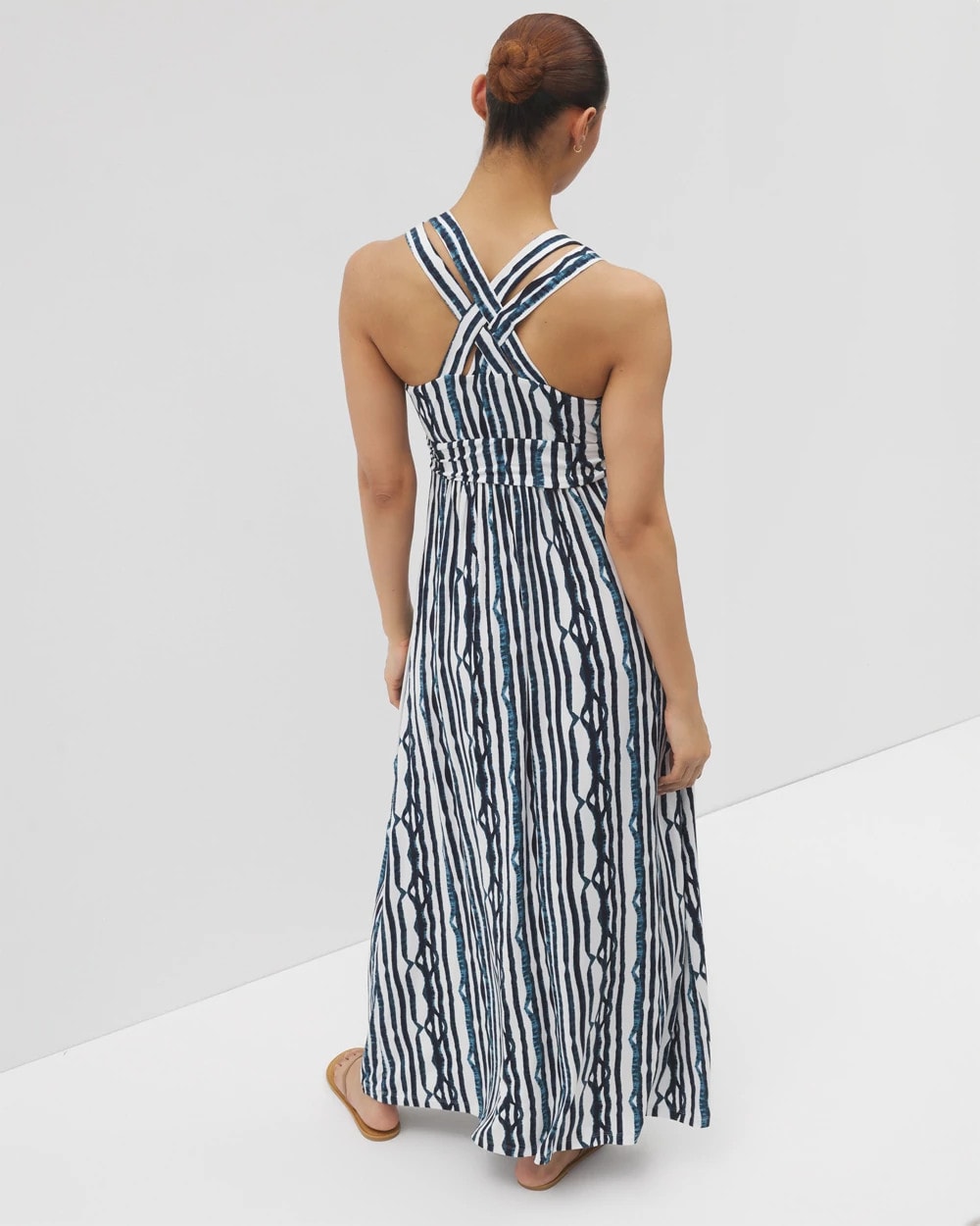 WAVES STRIPE COCONUT - Isla Cross Back Maxi Bra Dress | Soma