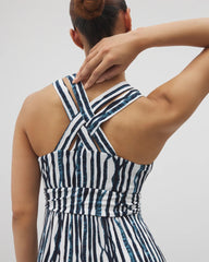 WAVES STRIPE COCONUT - Isla Cross Back Maxi Bra Dress | Soma