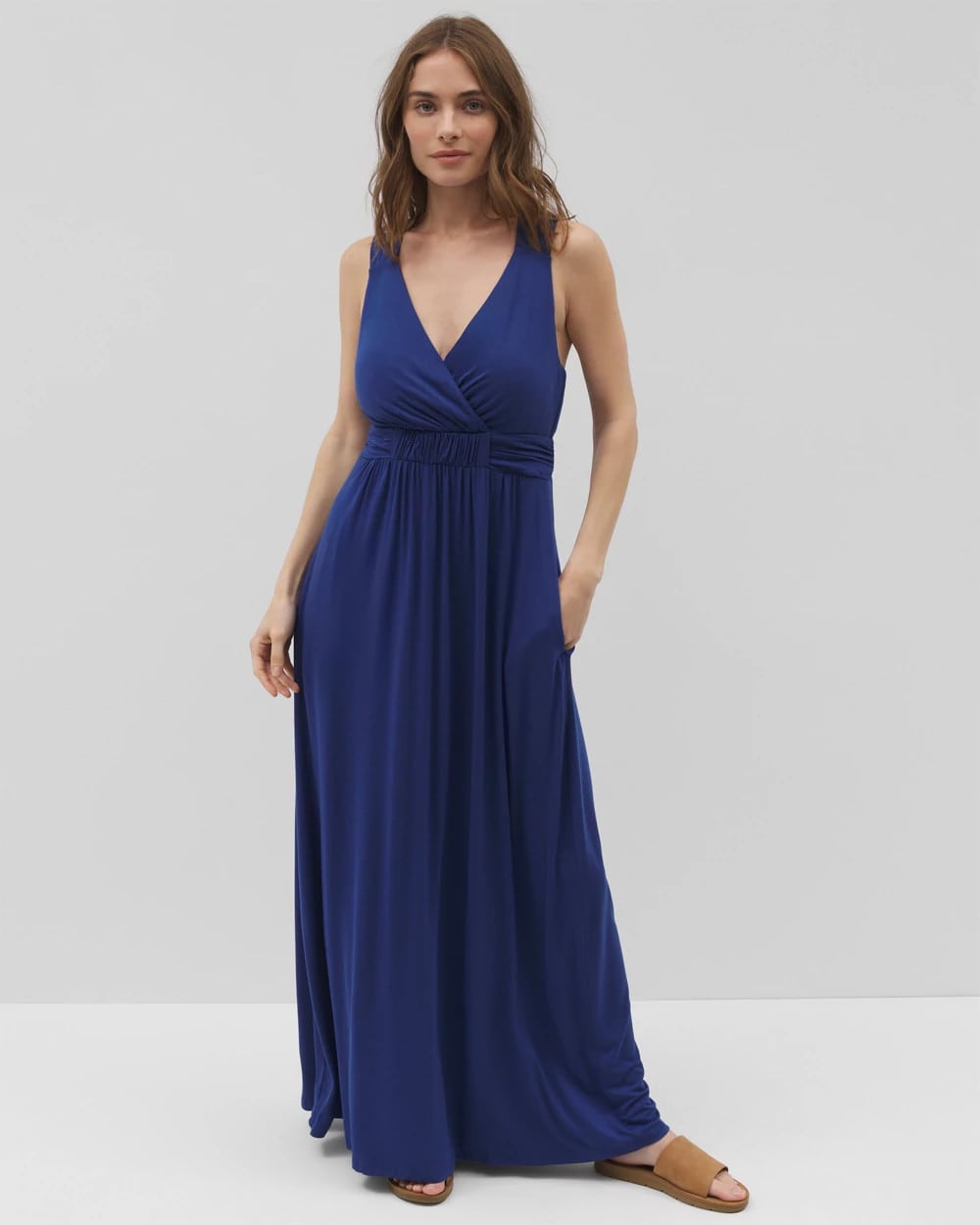 NAVY PEONY - Isla Cross Back Maxi Bra Dress | Soma