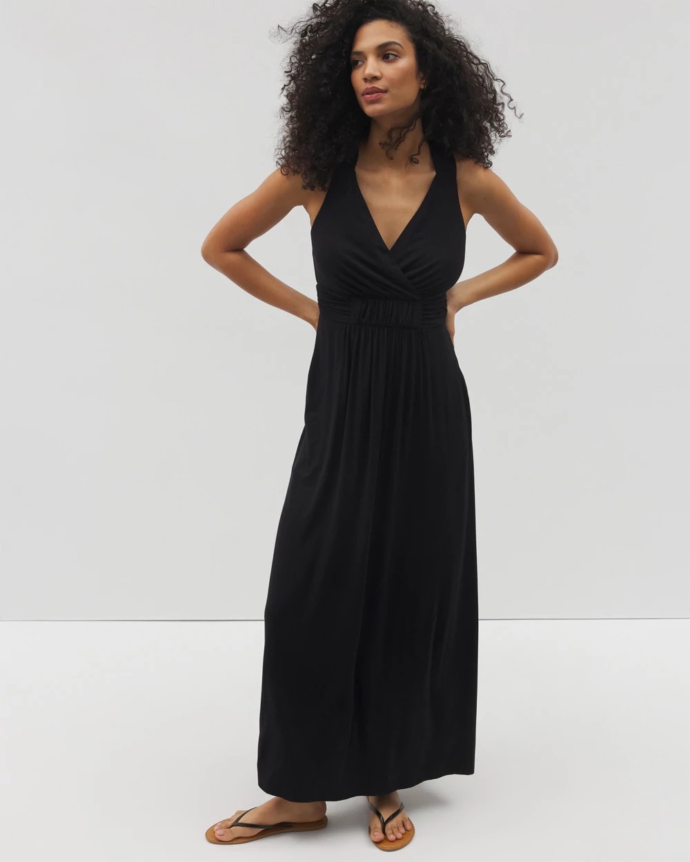 BLACK - Isla Cross Back Maxi Bra Dress | Soma