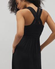 BLACK - Isla Cross Back Maxi Bra Dress | Soma