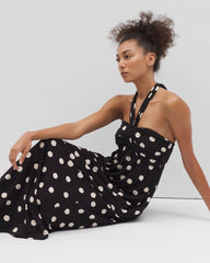MOVEMENT DOT BLACK - Retreat Maxi Bra Dress | Soma