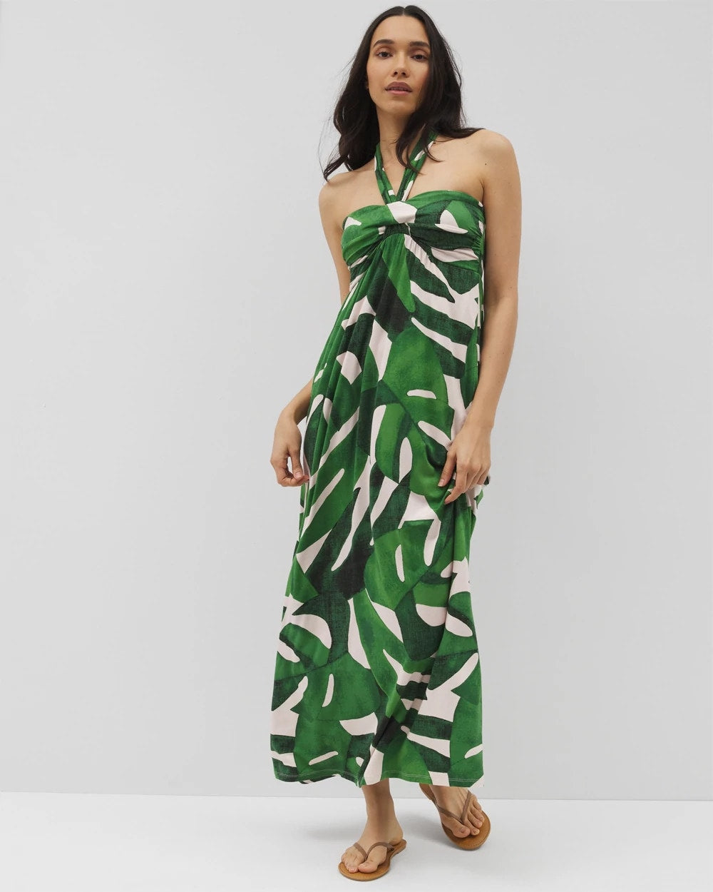 TROPICAL BREEZE G PALM - Retreat Maxi Bra Dress | Soma