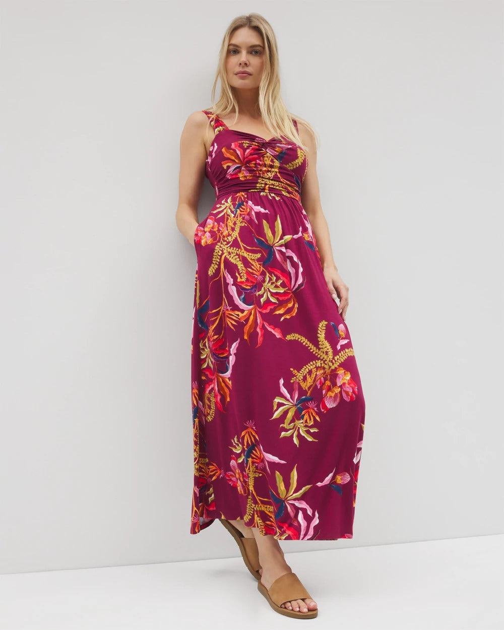 SUNRISE FLORA RED BEAUTY - Bahia Maxi Bra Dress | Soma