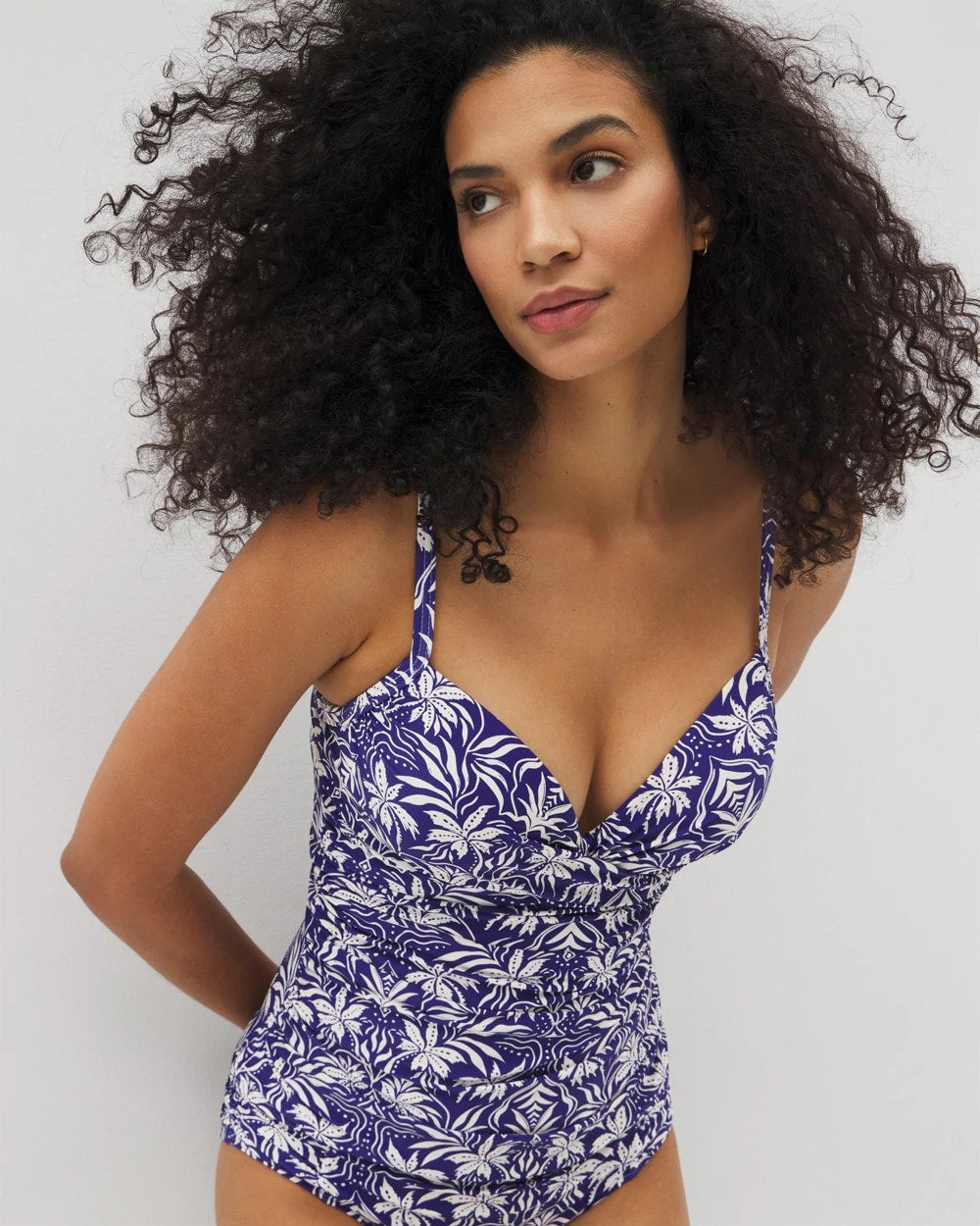 TROPIC TILES TRUE BLUE - Twist Tankini Top | Soma