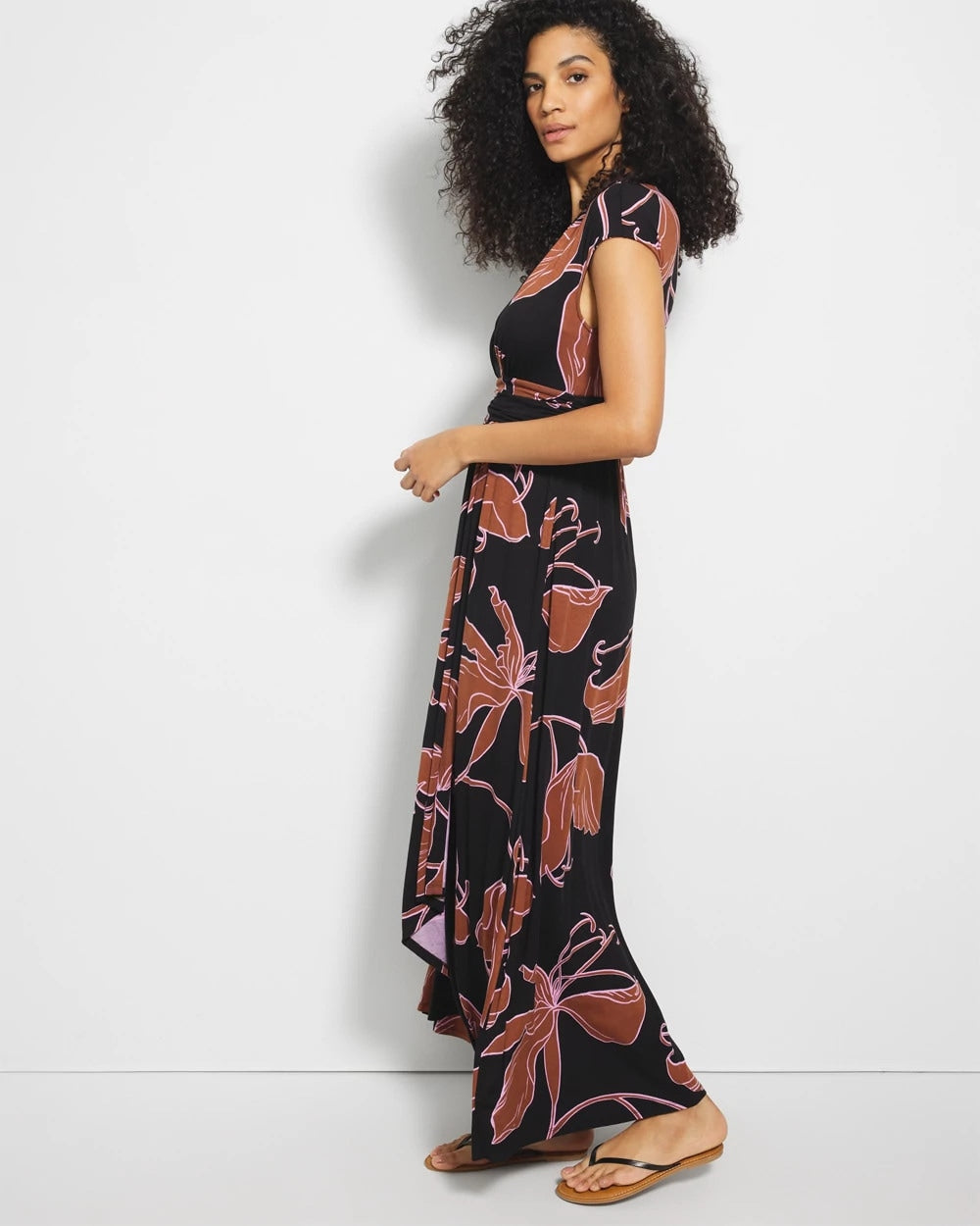 STAMPED TROPICS BLACK BRN - Serenity Maxi Bra Dress | Soma