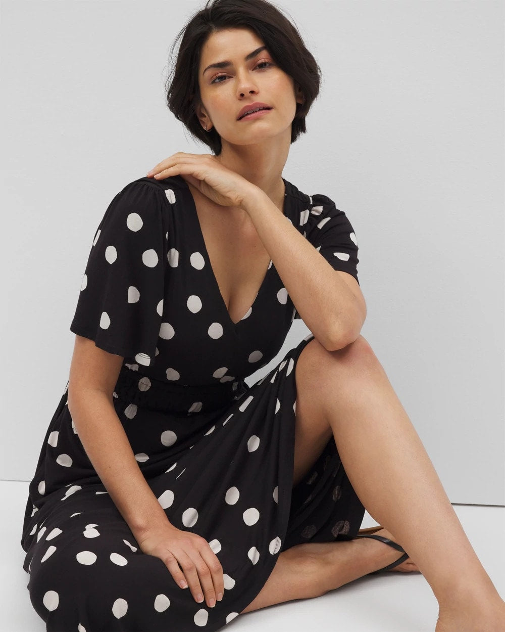 MOVEMENT DOT BLACK - Oasis Midi Bra Dress | Soma