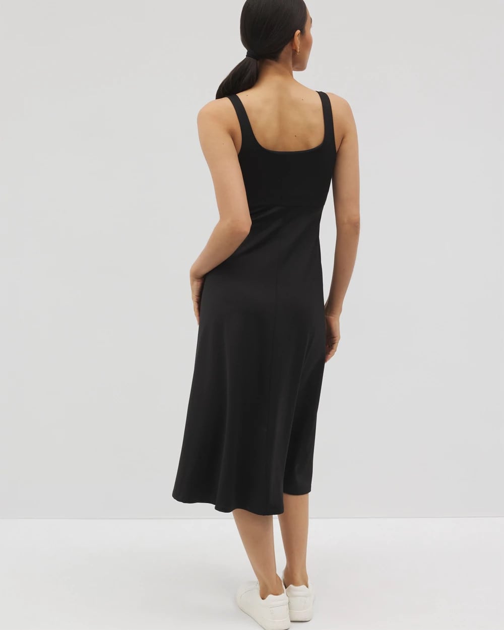 BLACK - Lounge Square Neck Midi Dress | Soma