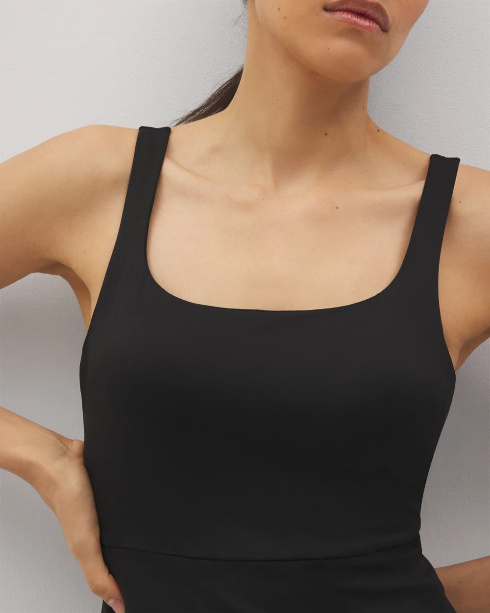 BLACK - Lounge Square Neck Midi Dress | Soma