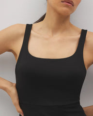 BLACK - Lounge Square Neck Midi Dress | Soma