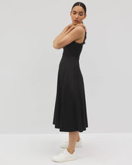BLACK - Lounge Square Neck Midi Dress | Soma