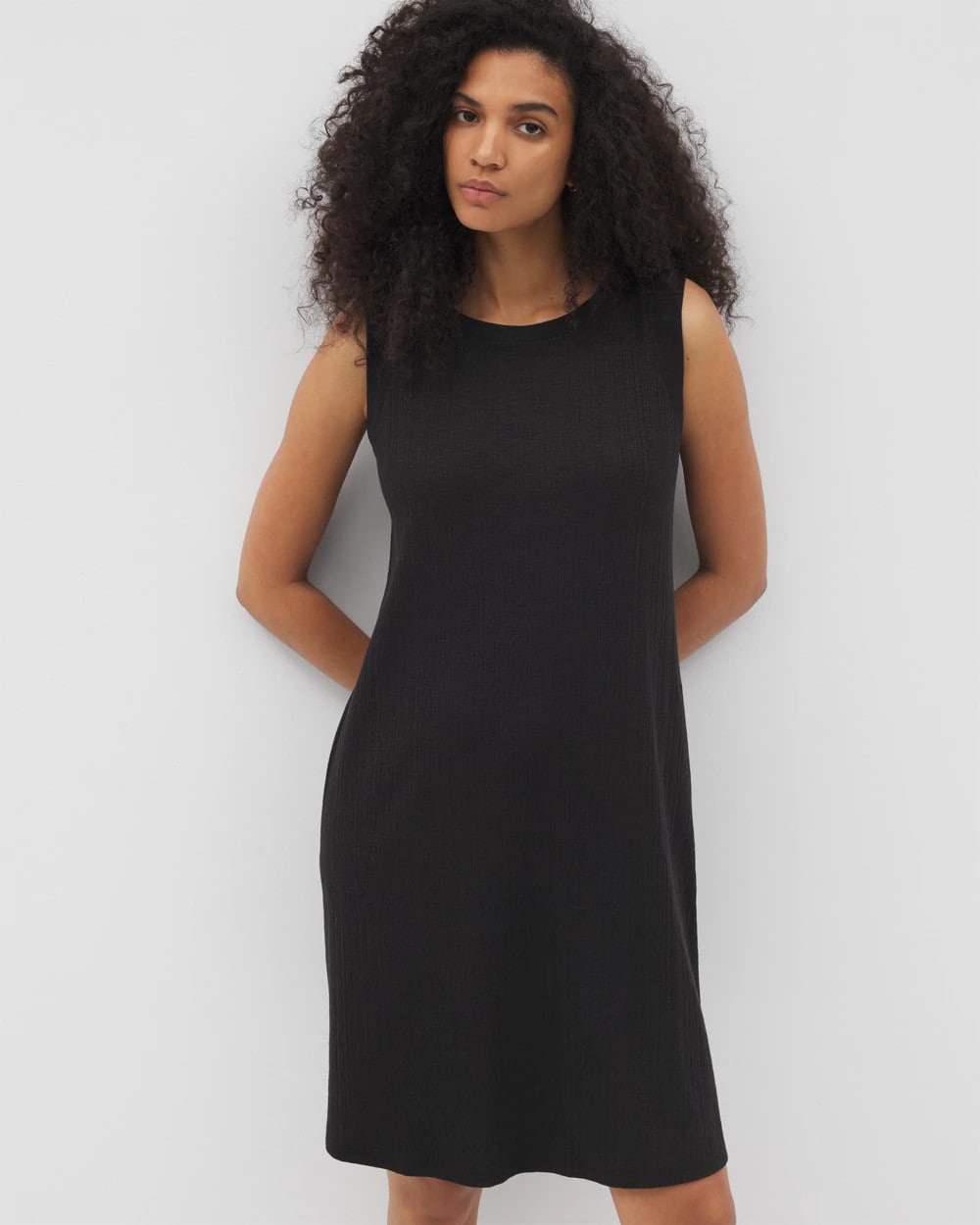 BLACK - Rib Lounge Short Dress | Soma