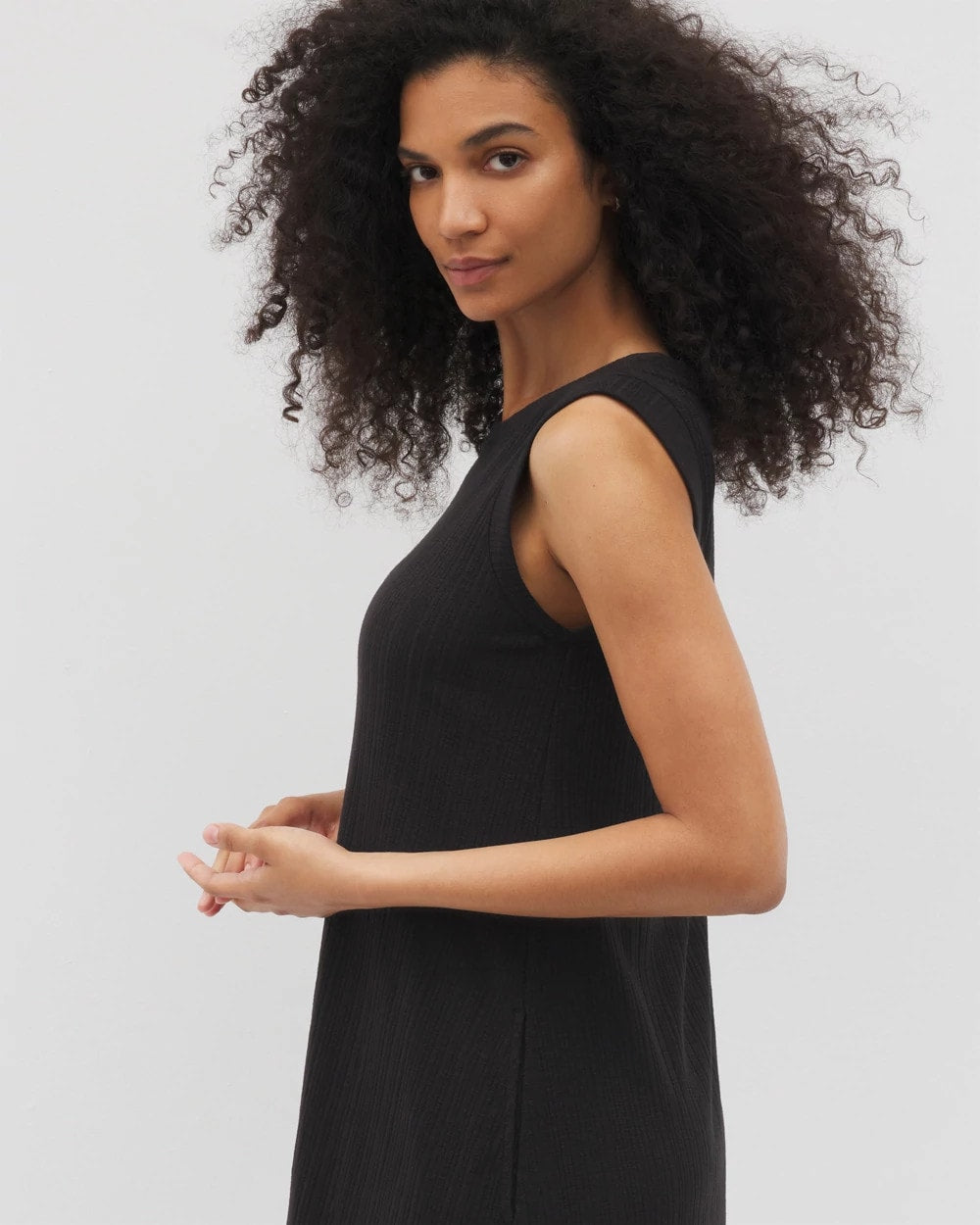 BLACK - Rib Lounge Short Dress | Soma