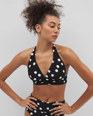 MOVEMENT DOT MINI B - Shirred Halterkini Top | Soma