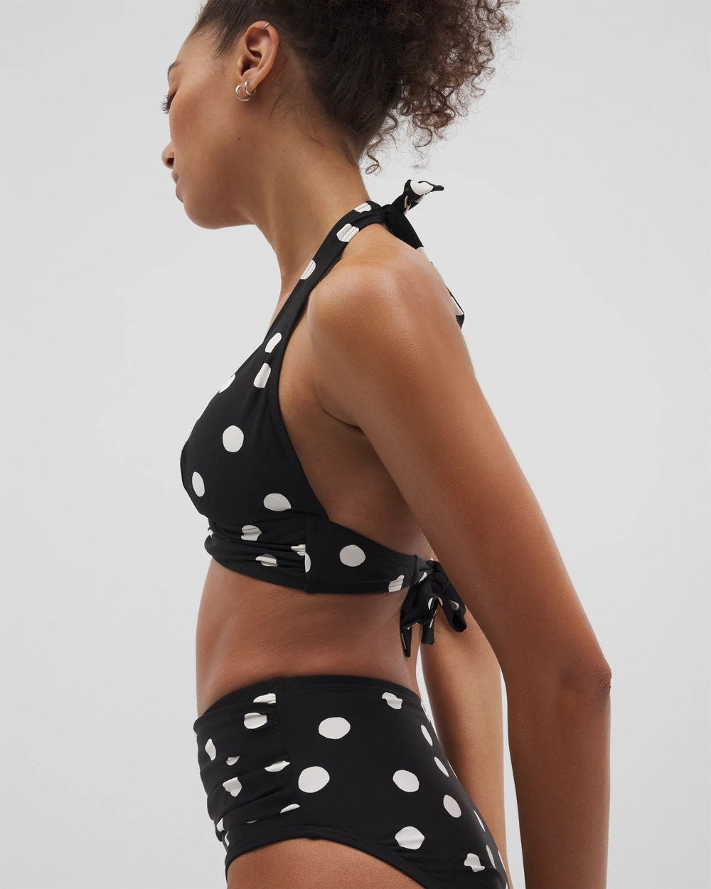 MOVEMENT DOT MINI B - Shirred Halterkini Top | Soma