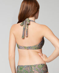 ORNAMENTAL PAISLEY G LIME - V-Wire Halter Bikini | Soma