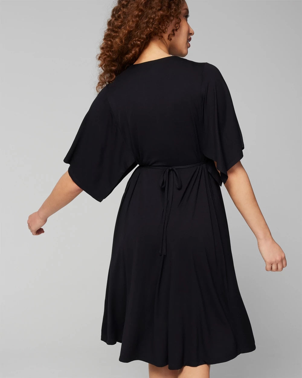 BLACK - Flutter Sleeve Short Bra Dress | Soma