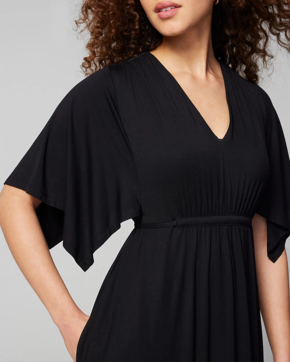 BLACK - Flutter Sleeve Short Bra Dress | Soma