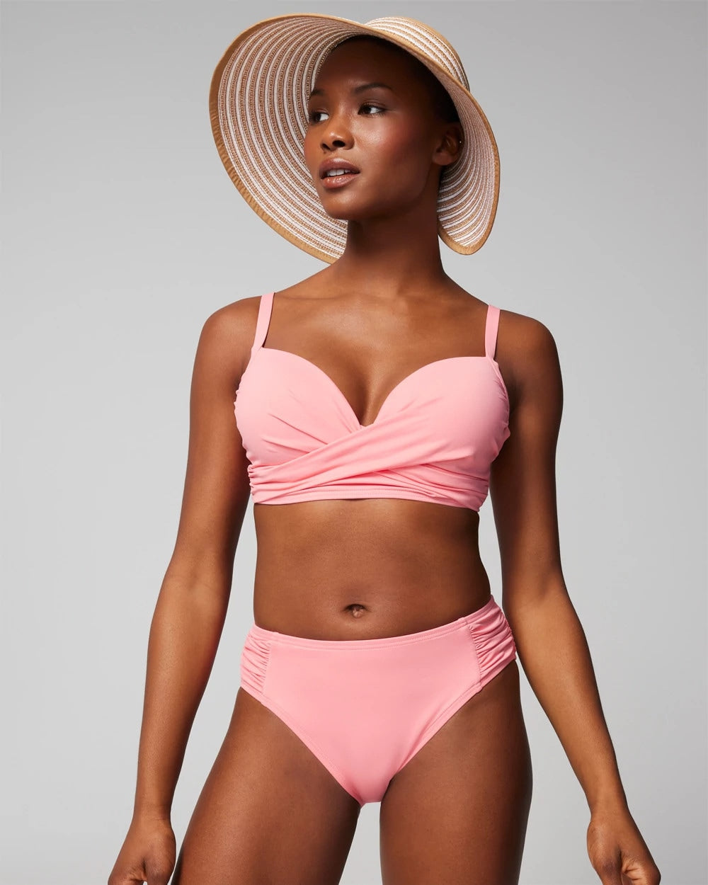SHELL PINK - Ruched Bikini Bottoms | Soma