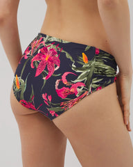 LE TIGRE TROPICAL NAVY - Soma Swim Ruched Bikini Bottoms | Soma